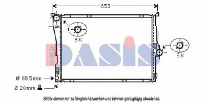 AKS DASIS 050037n -  Радиатор, охлаждение двигателя
